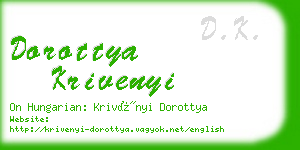 dorottya krivenyi business card